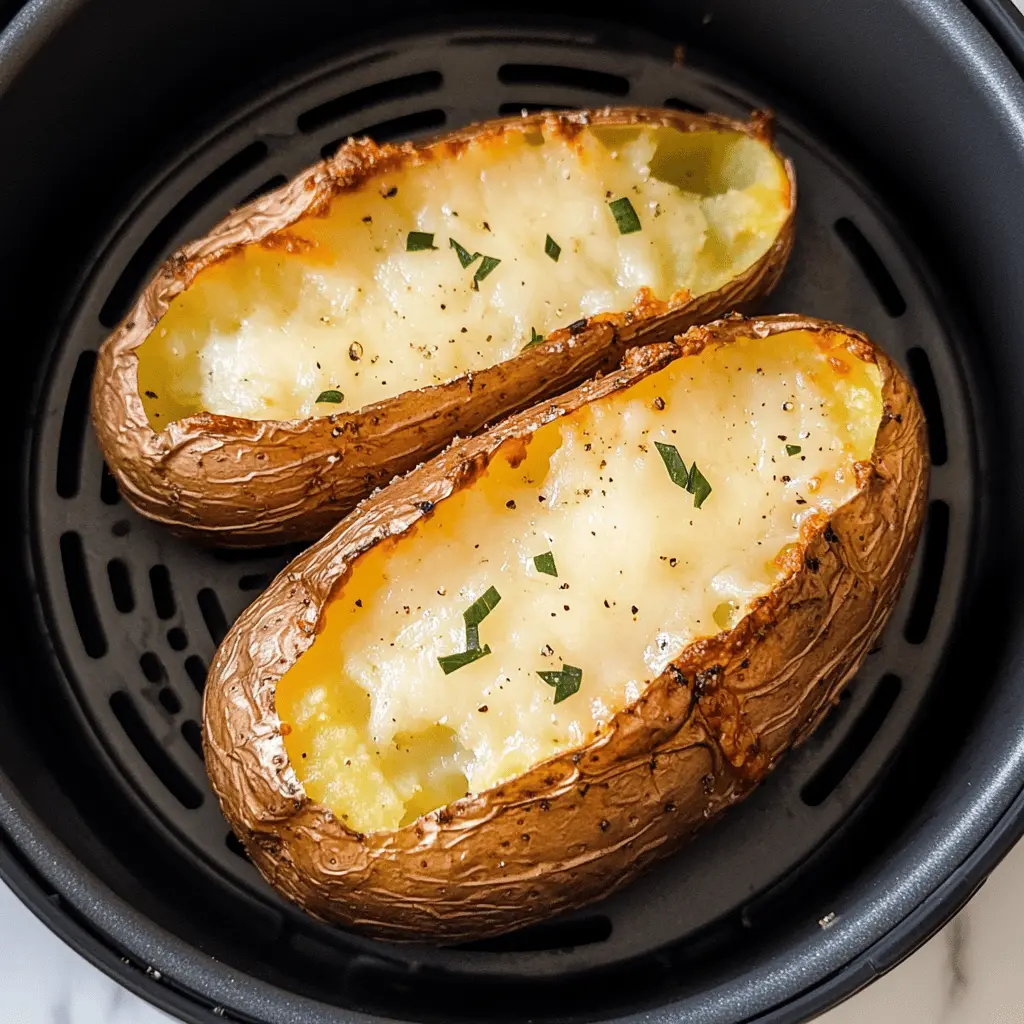 Crispy on the outside and fluffy on the inside, this Air Fryer Baked Potato is a game changer! Perfectly seasoned and ready in a fraction of the time, it's an ideal side dish for any meal or a comforting snack on its own. Don't forget to save this recipe for your next family dinner or movie night!